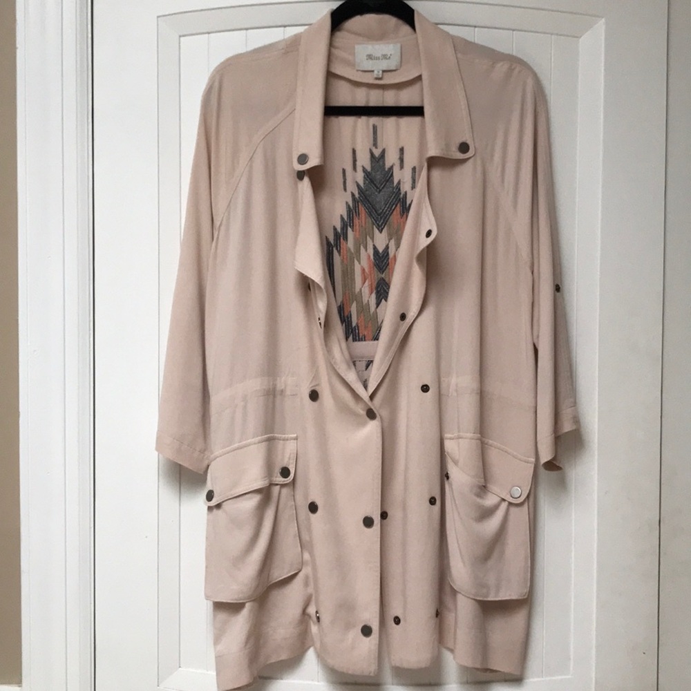 Miss Me Southwest Tribal Lightweight Trench Jacket